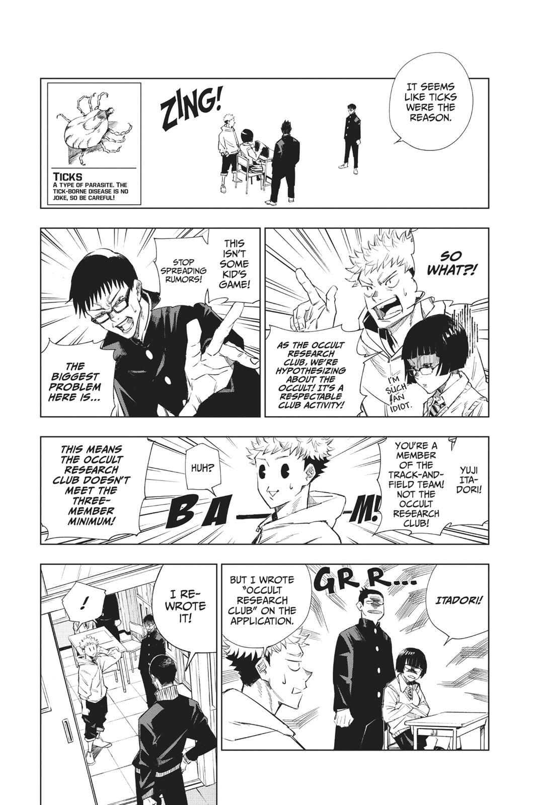 Jujutsu Kaisen Manga Chapter 1 page 13 - Ryomen Sukuna scene