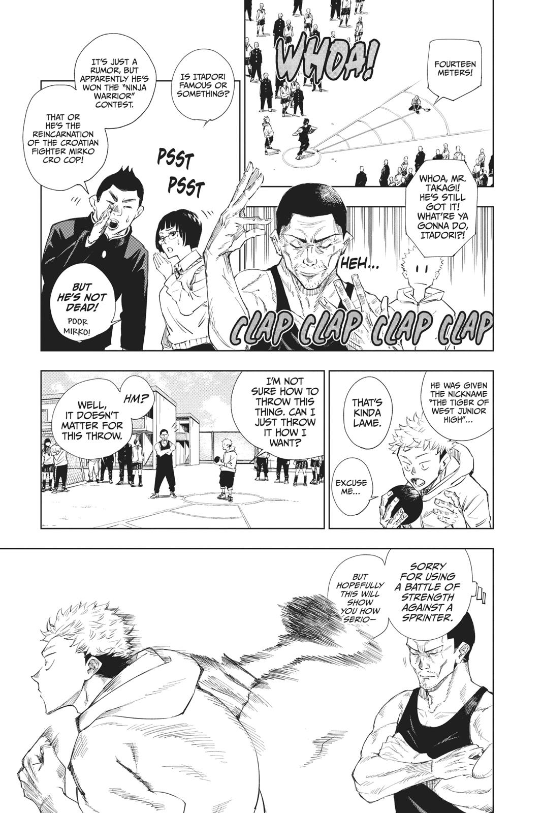 Jujutsu Kaisen Manga Chapter 1 page 17 - Ryomen Sukuna scene