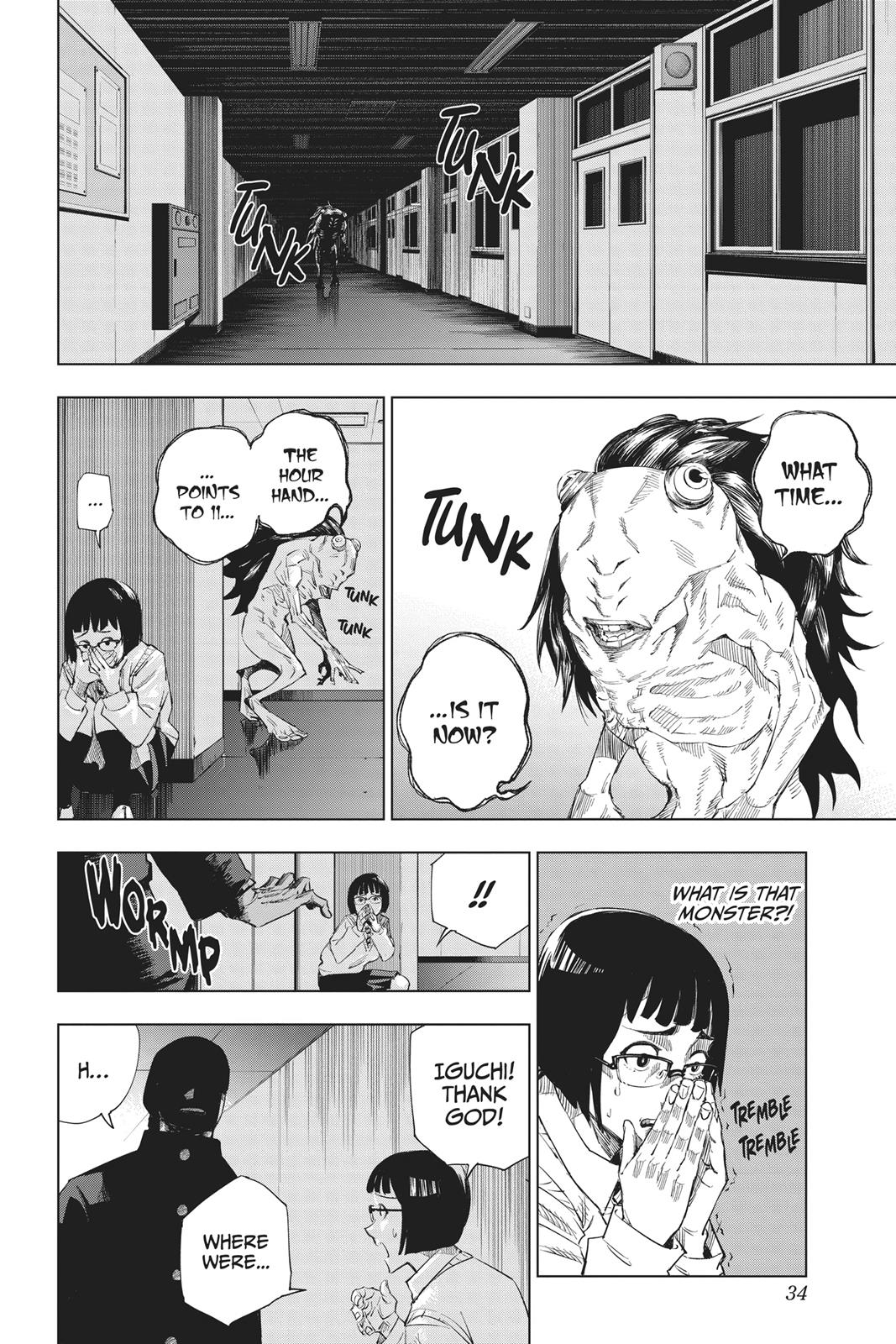 Jujutsu Kaisen Manga Chapter 1 page 34 - Ryomen Sukuna scene