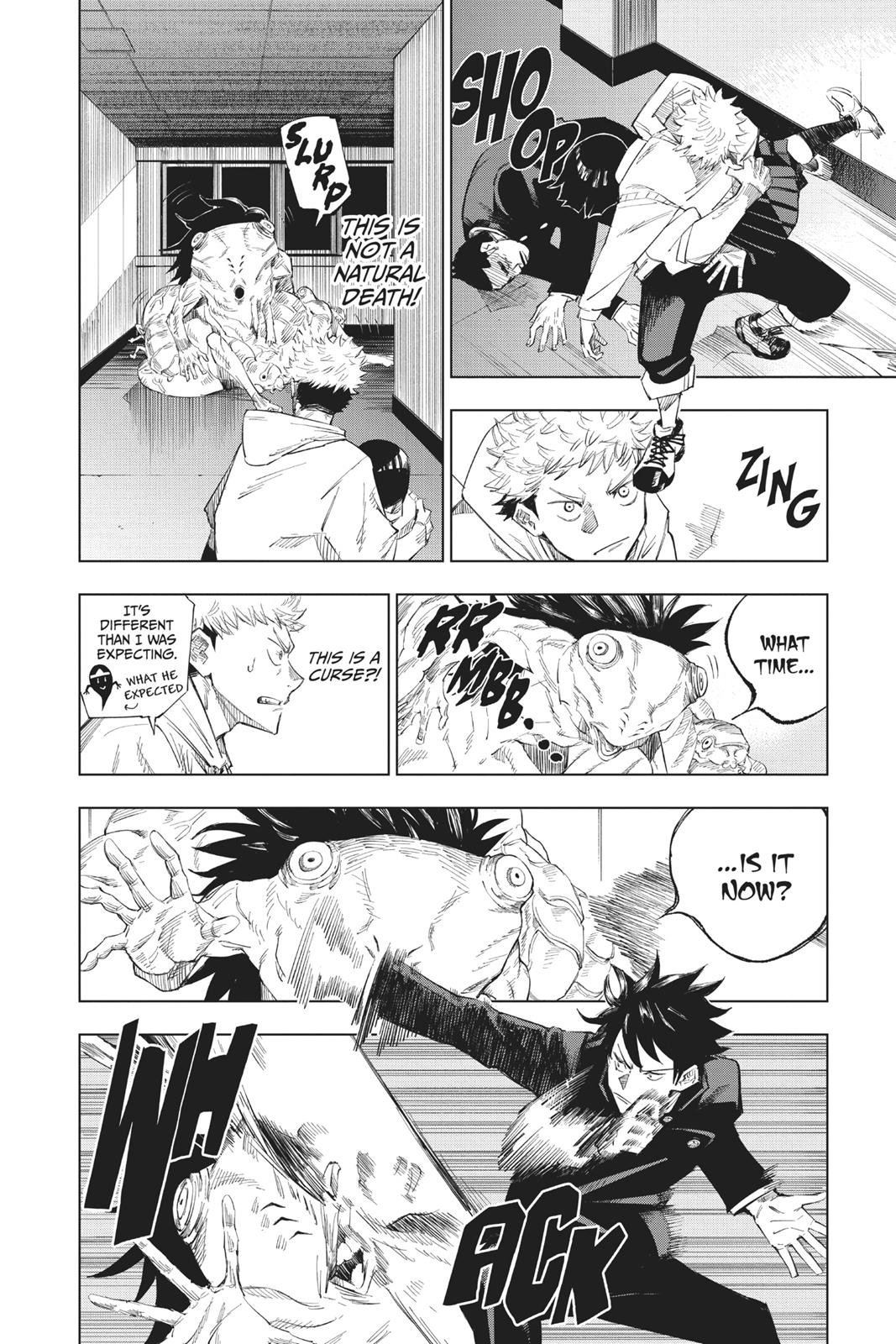 Jujutsu Kaisen Manga Chapter 1 page 41 - Ryomen Sukuna scene