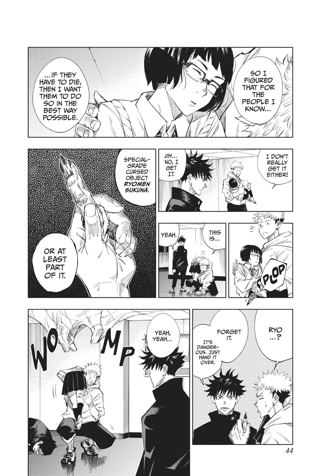Jujutsu Kaisen Manga Chapter 1 page 43 - Ryomen Sukuna scene