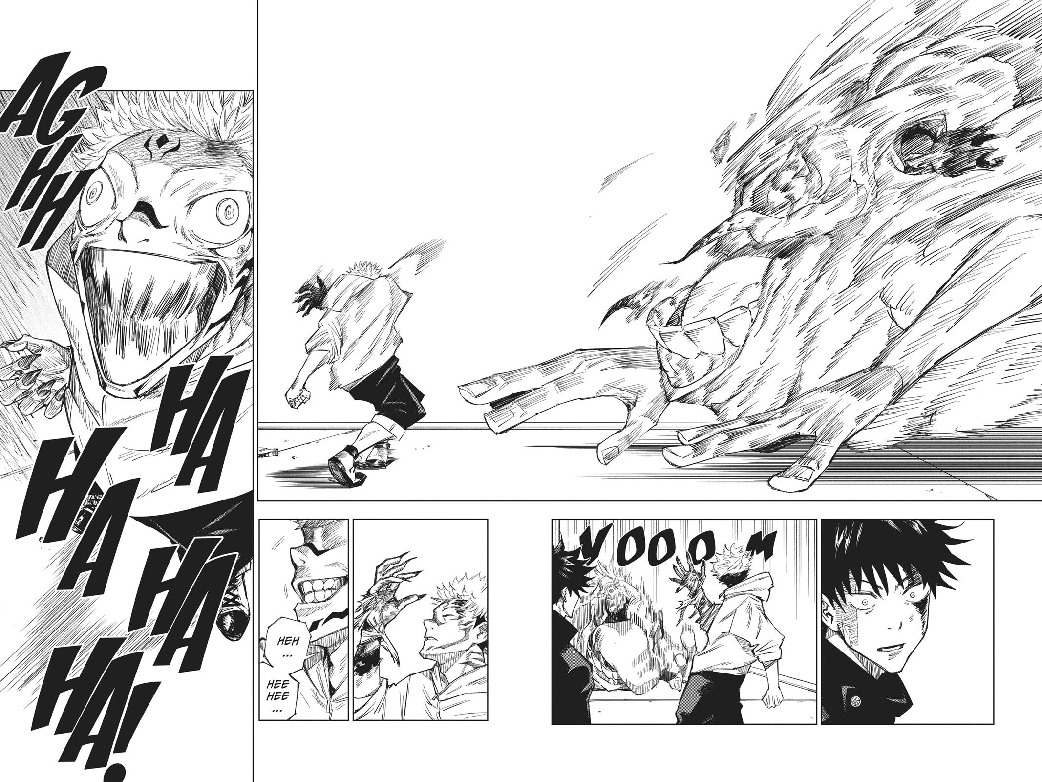 Jujutsu Kaisen Manga Chapter 1 page 53 - Ryomen Sukuna scene