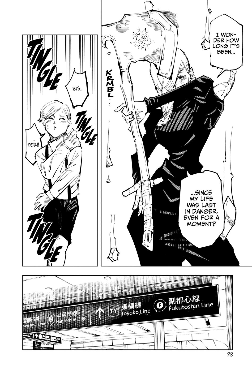 Jujutsu Kaisen Manga Chapter 101 page 9 - The Shibuya Incident, Part 19 scene