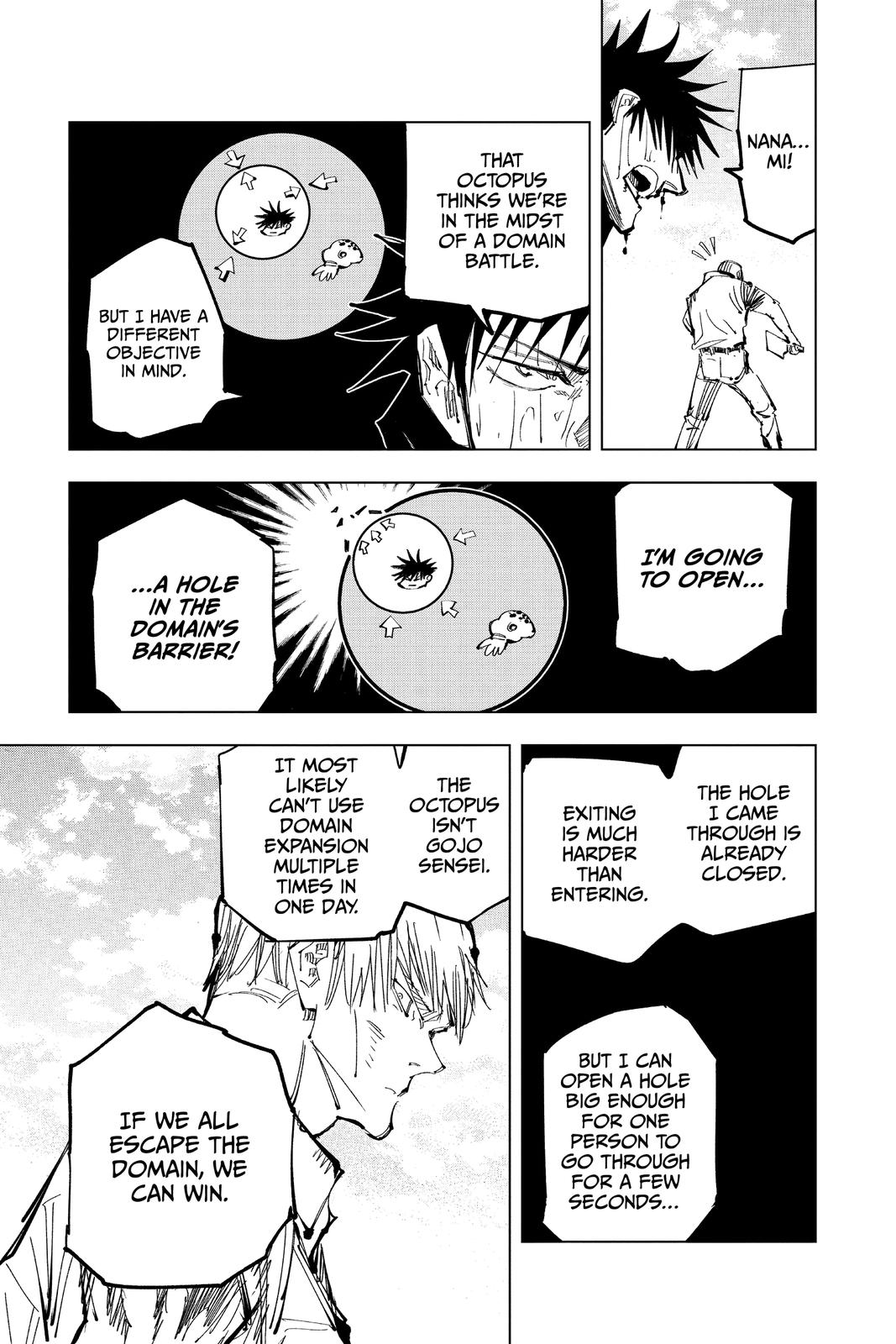 Jujutsu Kaisen Manga Chapter 109 page 13 - The Shibuya Incident, Part 27 scene