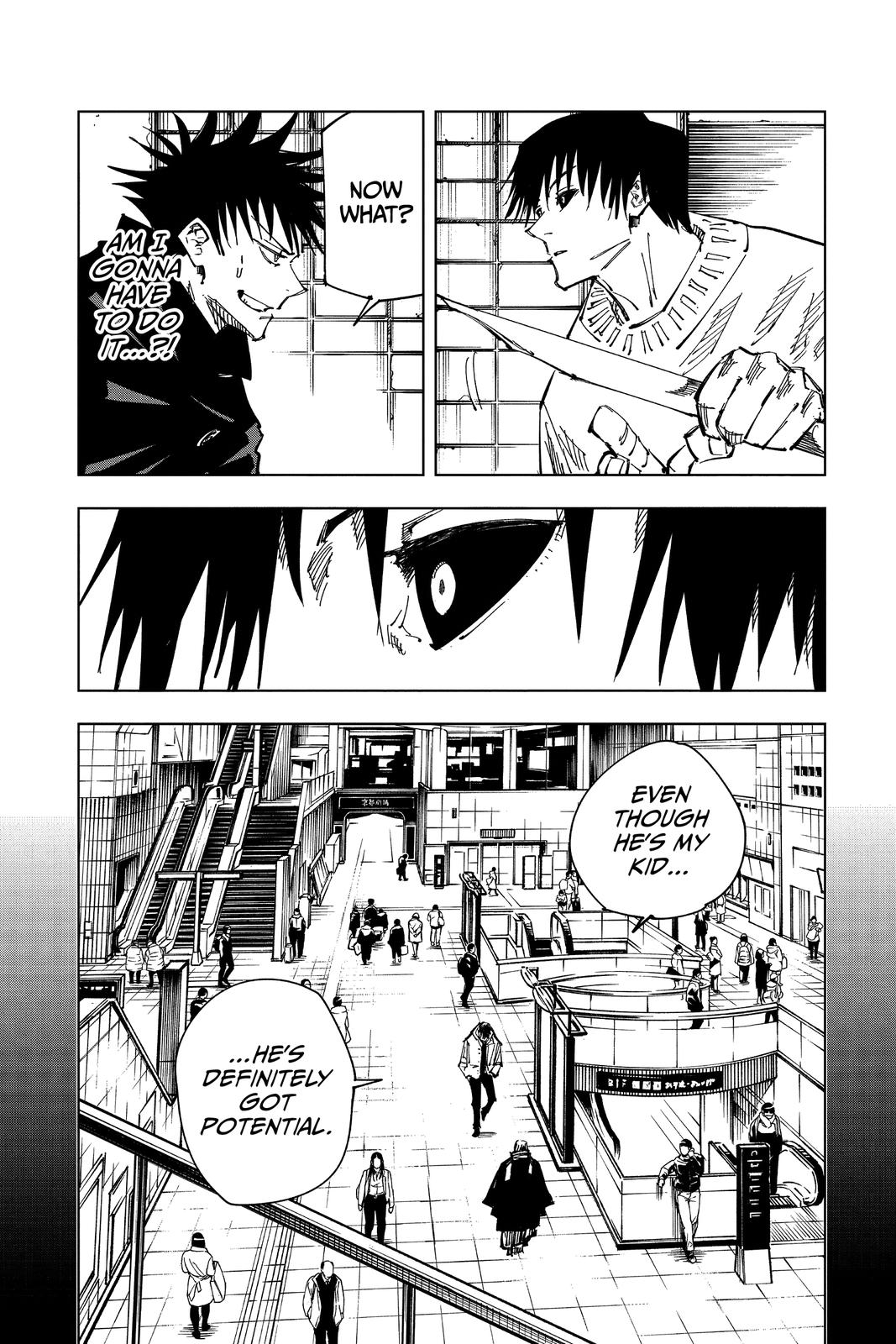 Jujutsu Kaisen Manga Chapter 113 page 14 - The Shibuya Incident, Part 31 scene