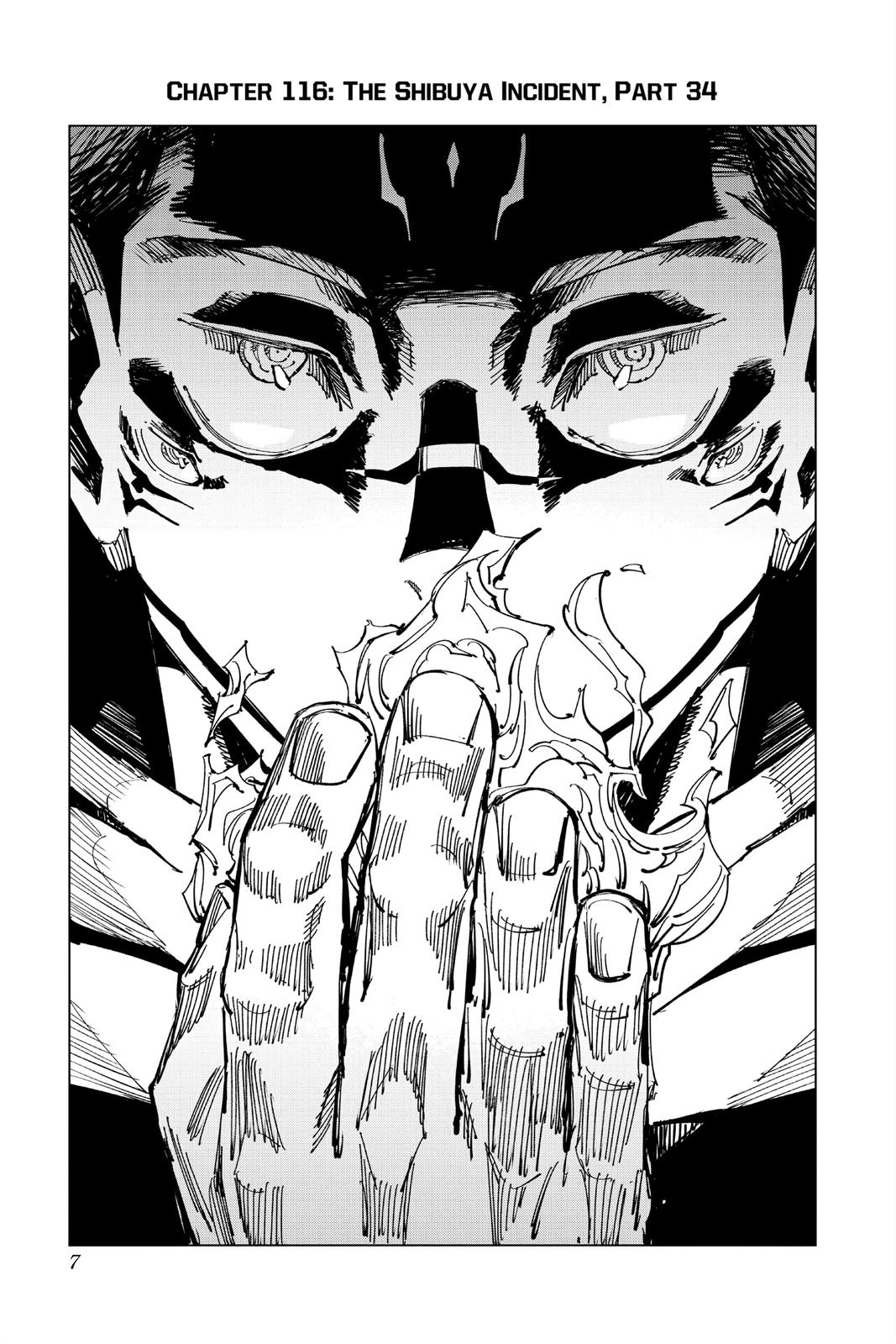 Jujutsu Kaisen Manga Chapter 116 page 7 - The Shibuya Incident, Part 34 scene