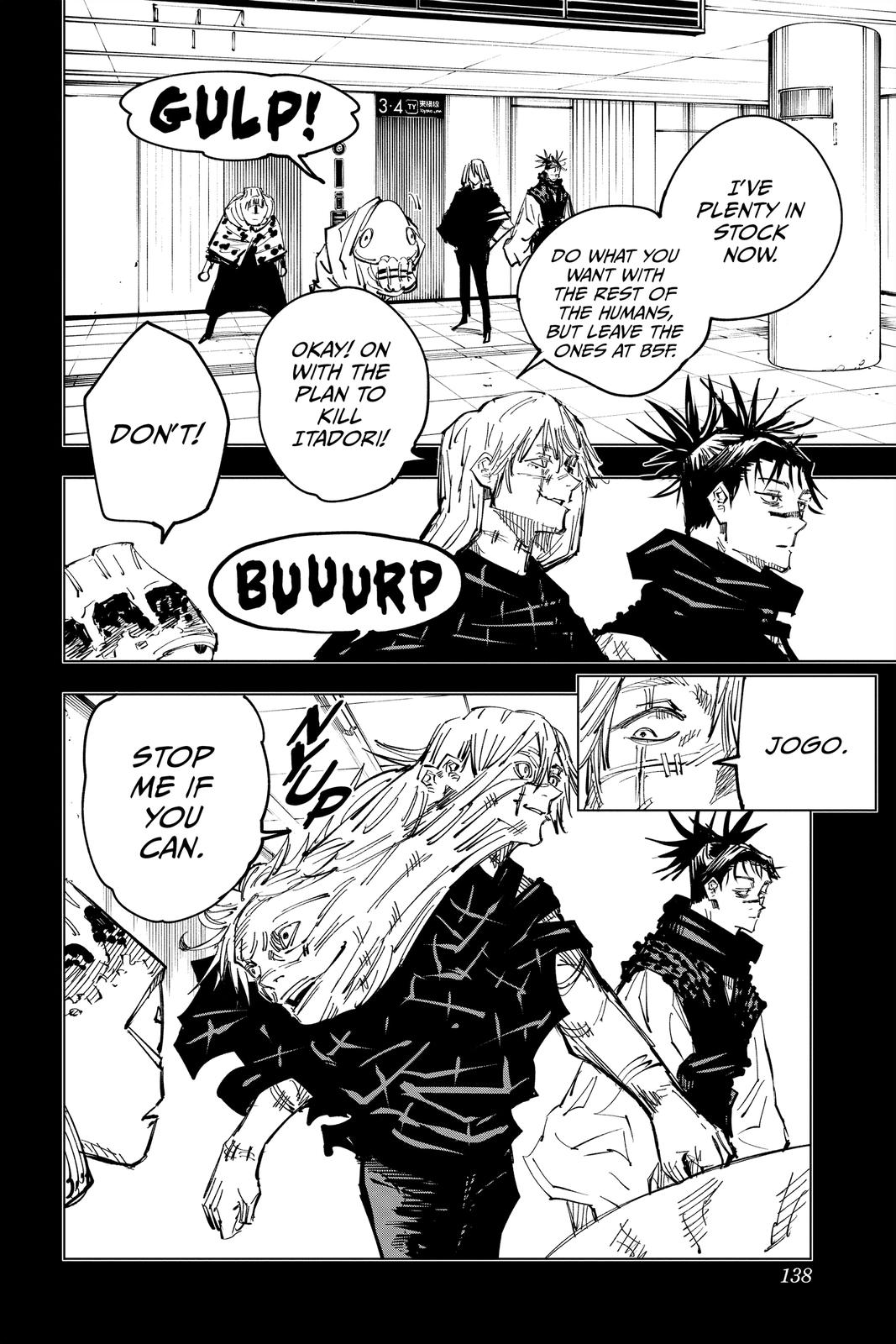Jujutsu Kaisen Manga Chapter 122 page 10 - The Shibuya Incident, Part 40 scene