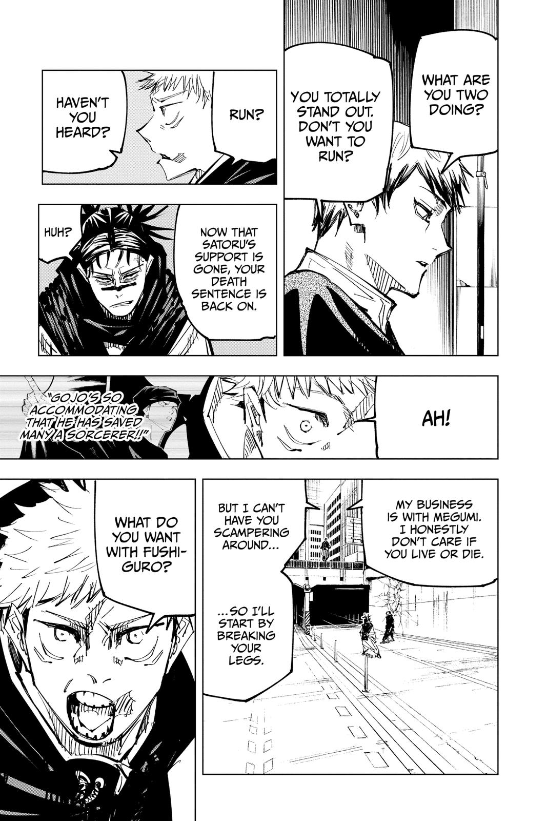 Jujutsu Kaisen Manga Chapter 139 page 12 - Hunter scene