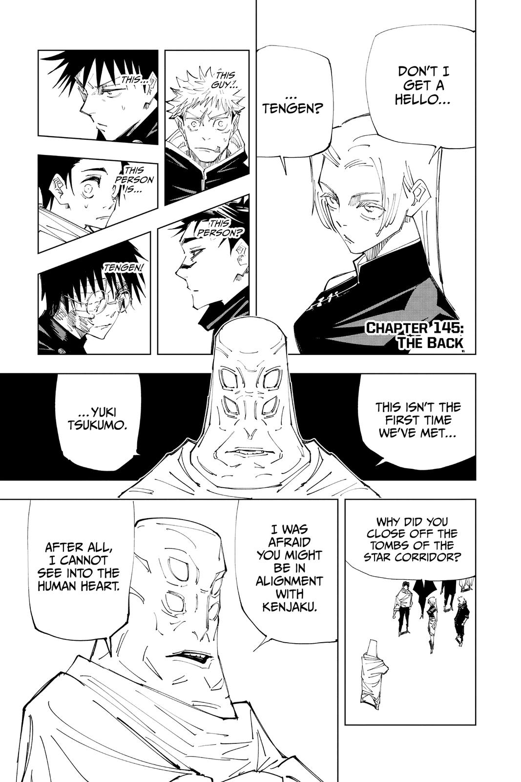 Jujutsu Kaisen Manga Chapter 145 page 1 - The Back scene