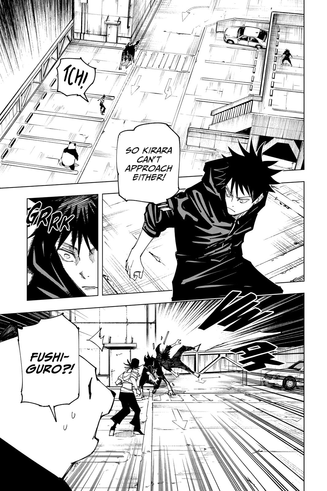 Jujutsu Kaisen Manga Chapter 154 page 17 - Sneaking In scene