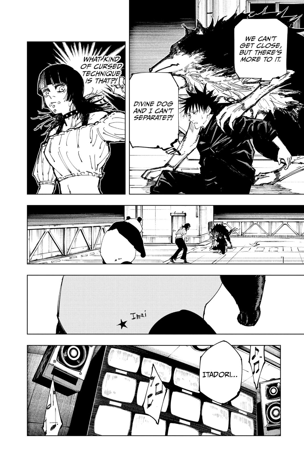 Jujutsu Kaisen Manga Chapter 154 page 18 - Sneaking In scene