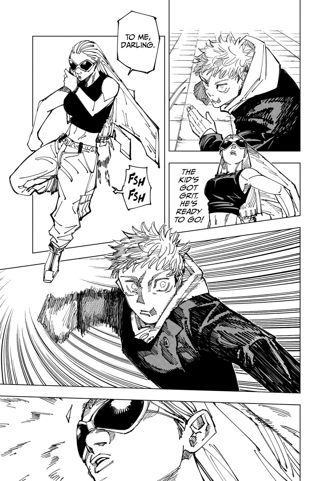 Jujutsu Kaisen Manga Chapter 161 page 10 - Tokyo No. 1 Colony, Part 1 scene
