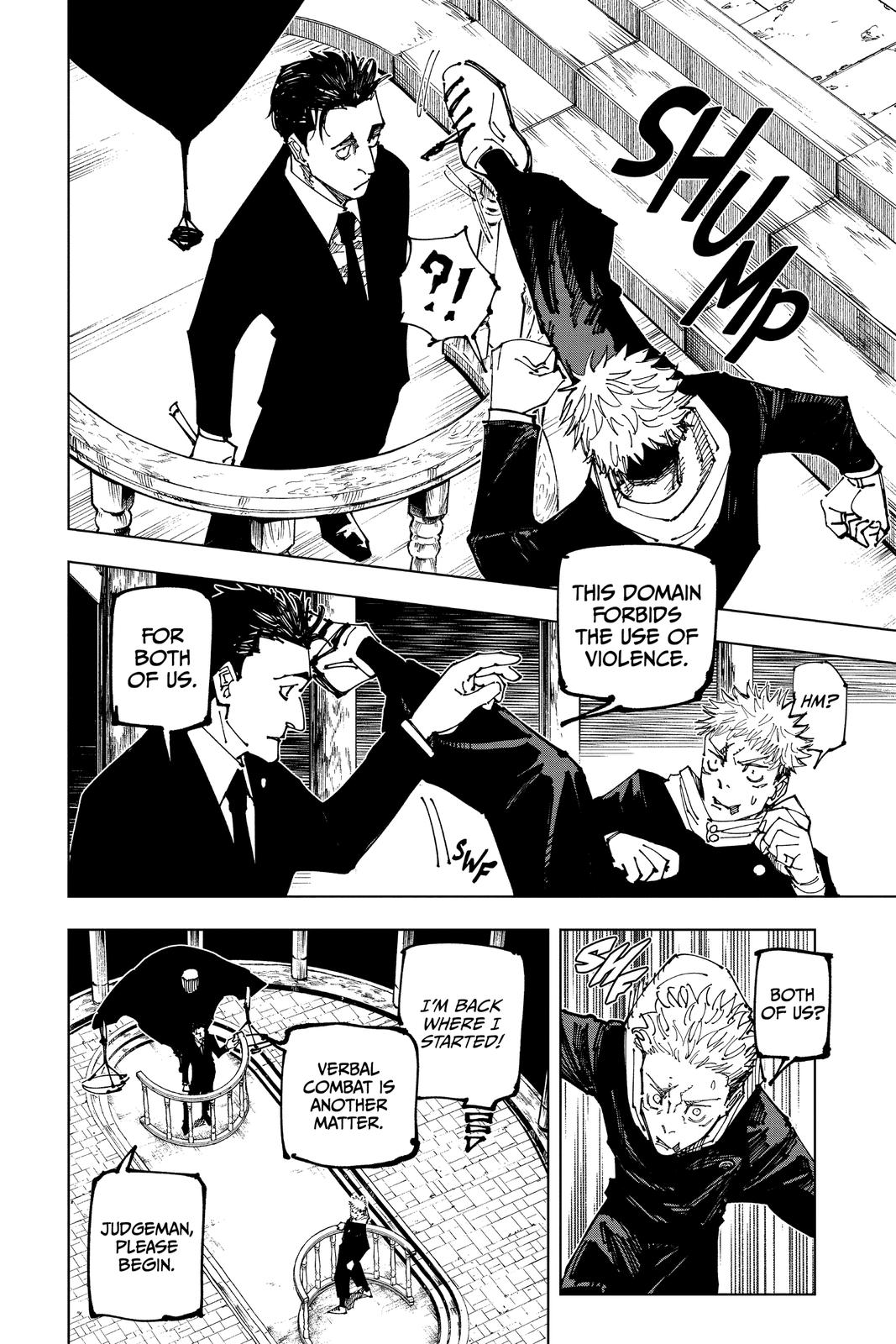 Jujutsu Kaisen Manga Chapter 164 page 3 - Tokyo No. 1 Colony, Part 4 scene