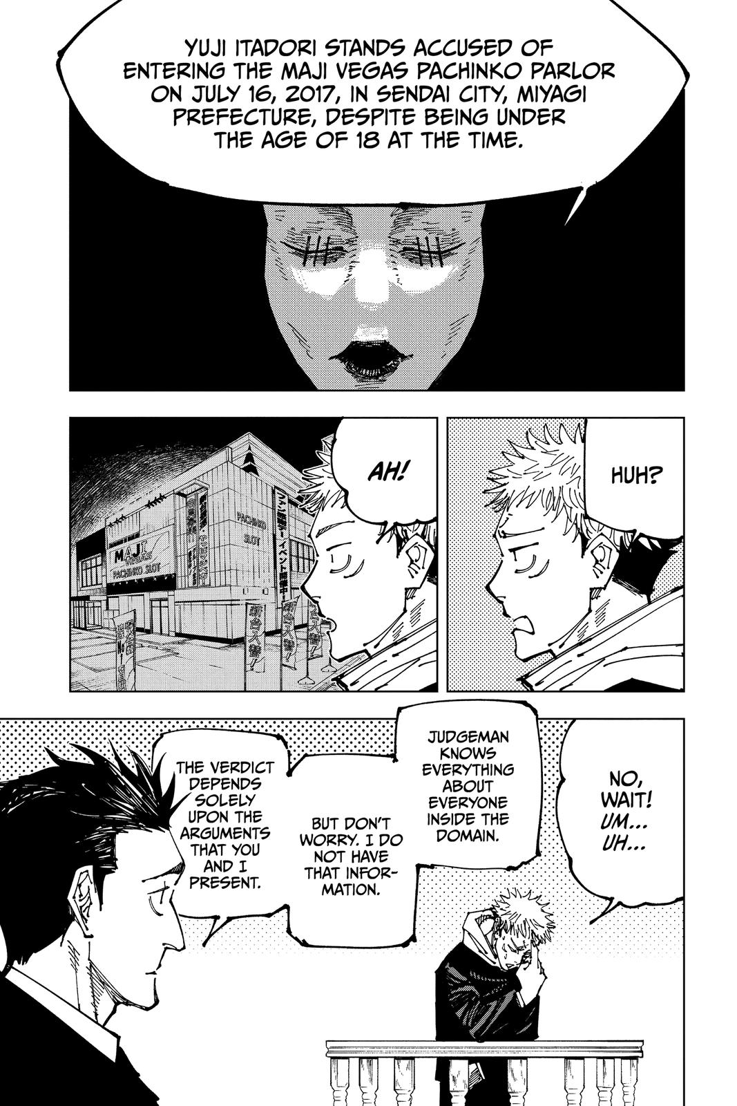 Jujutsu Kaisen Manga Chapter 164 page 4 - Tokyo No. 1 Colony, Part 4 scene