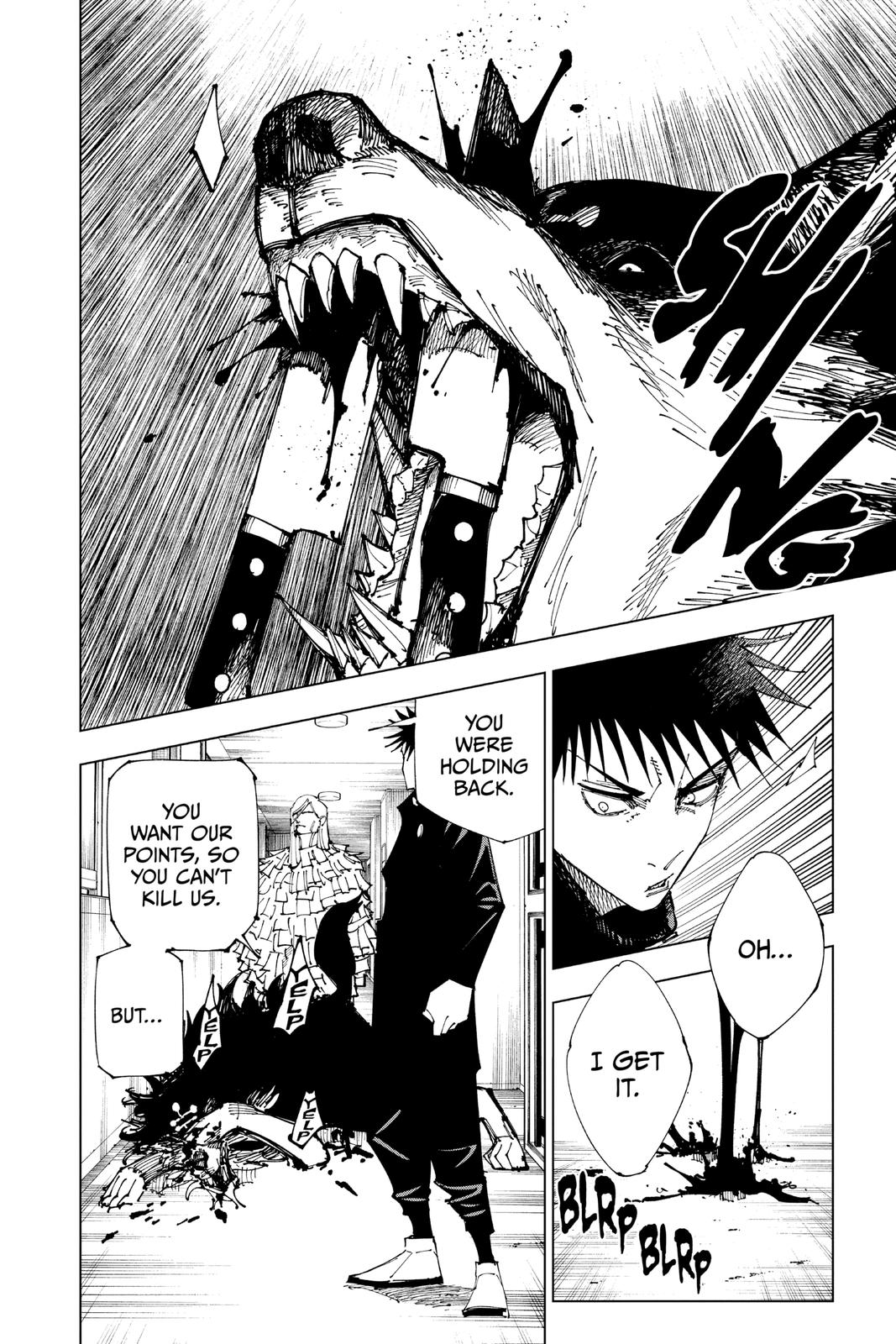 Jujutsu Kaisen Manga Chapter 167 page 18 - Tokyo No. 1 Colony, Part 7 scene