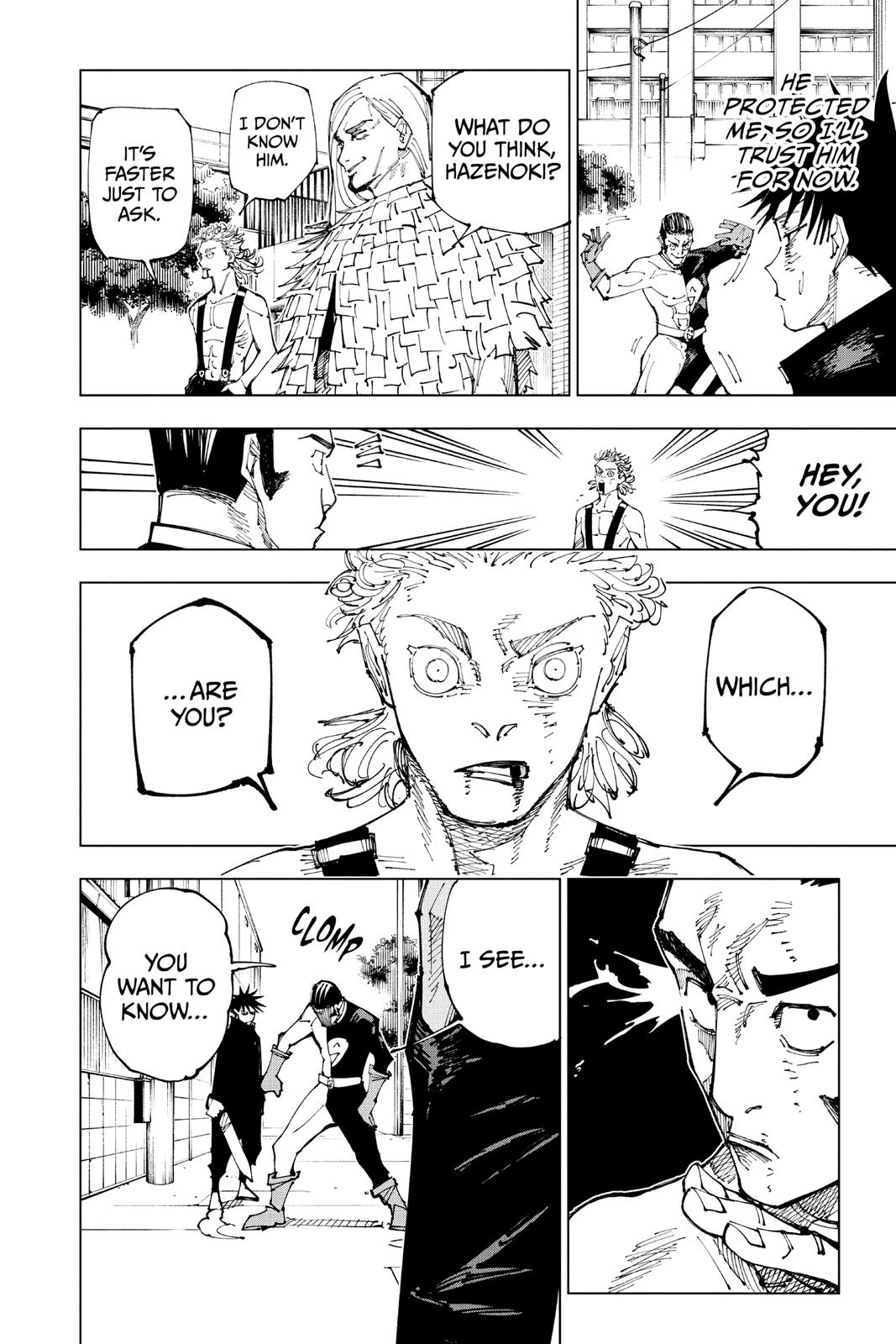 Jujutsu Kaisen Manga Chapter 169 page 2 - Tokyo No. 1 Colony, Part 9 scene