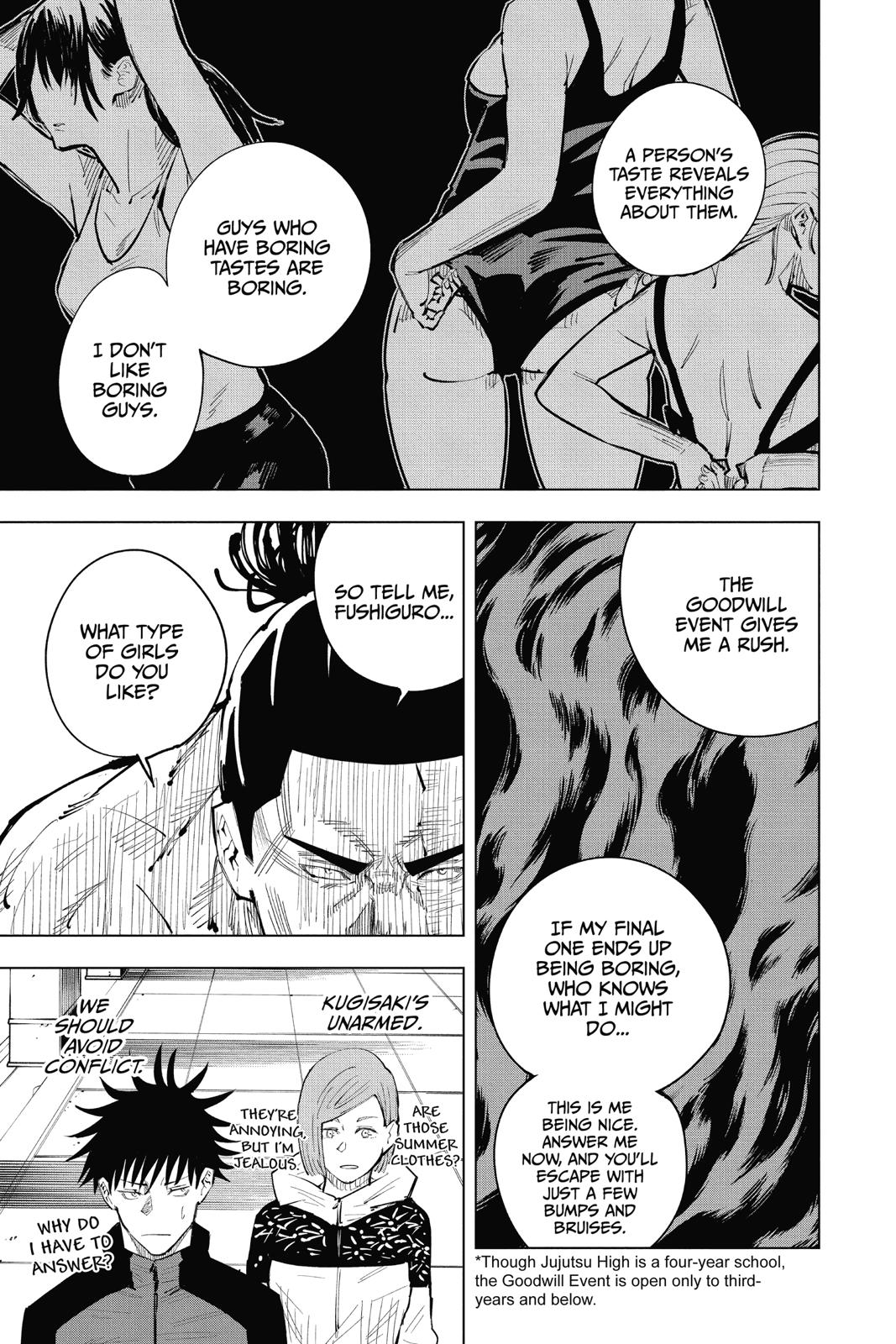 Jujutsu Kaisen Manga Chapter 17 page 9 - Boredom scene