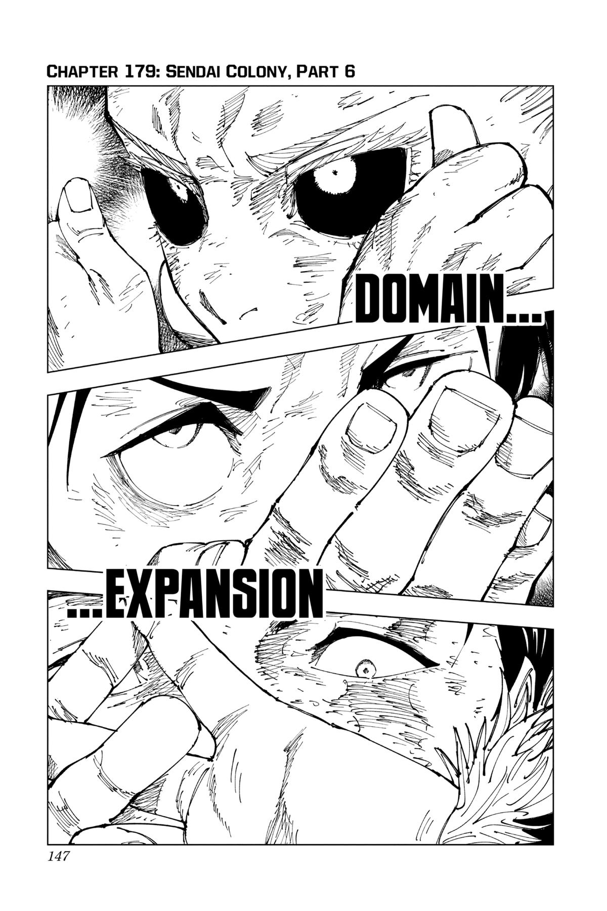 Jujutsu Kaisen Manga Chapter 179 page 1 - Sendai Colony, Part 6 scene