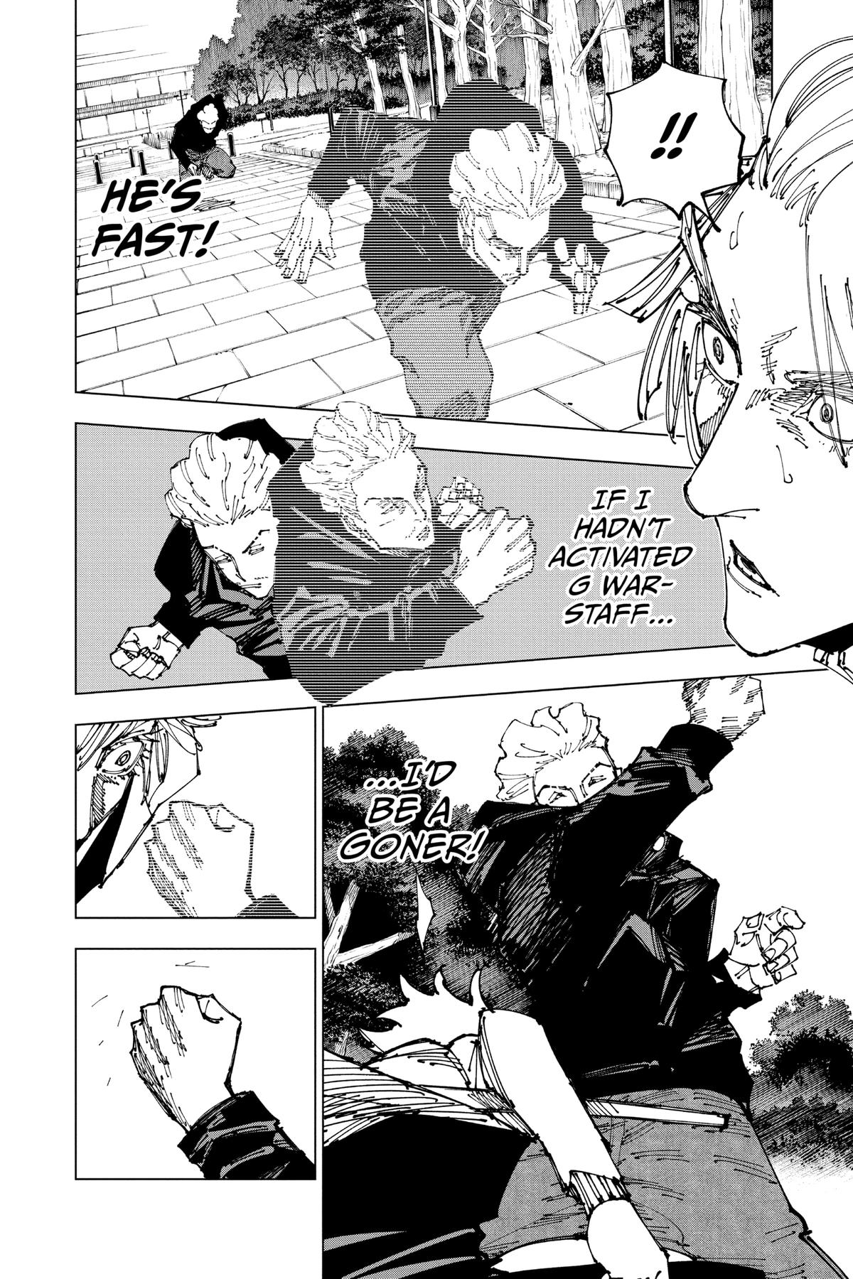 Jujutsu Kaisen Manga Chapter 182 page 10 - Tokyo No. 2 Colony, Part 2 scene