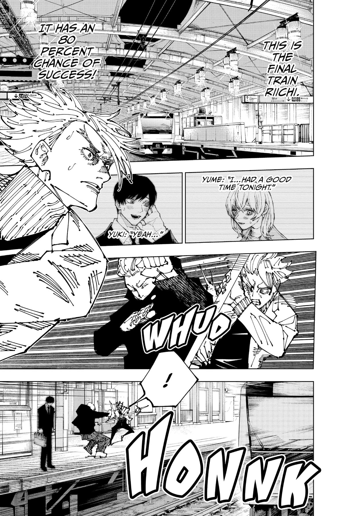 Jujutsu Kaisen Manga Chapter 183 page 12 - Tokyo No. 2 Colony, Part 3 scene