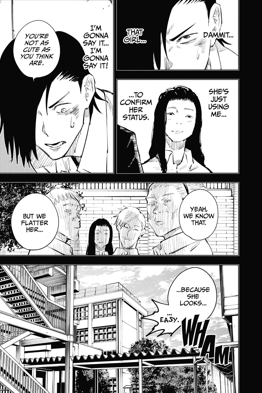 Jujutsu Kaisen Manga Chapter 19 page 3 - Young Fish and Reverse Punishment scene