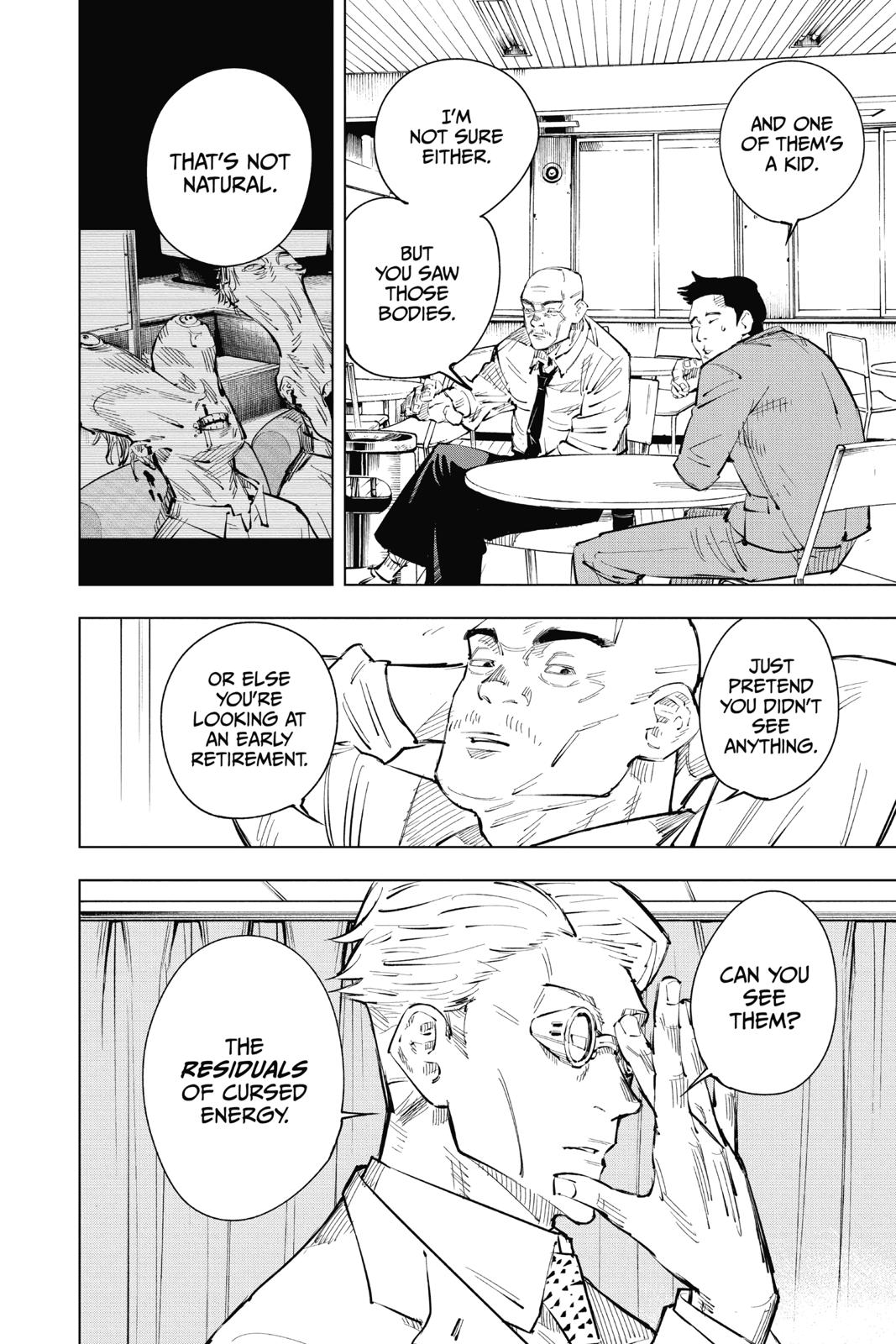 Jujutsu Kaisen Manga Chapter 19 page 8 - Young Fish and Reverse Punishment scene