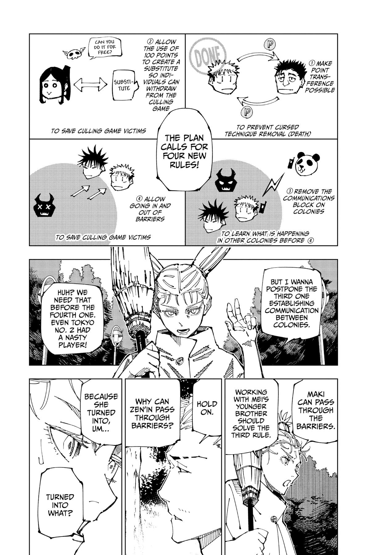 Jujutsu Kaisen Manga Chapter 190 page 13 - Tokyo No. 2 Colony, Part 9 scene