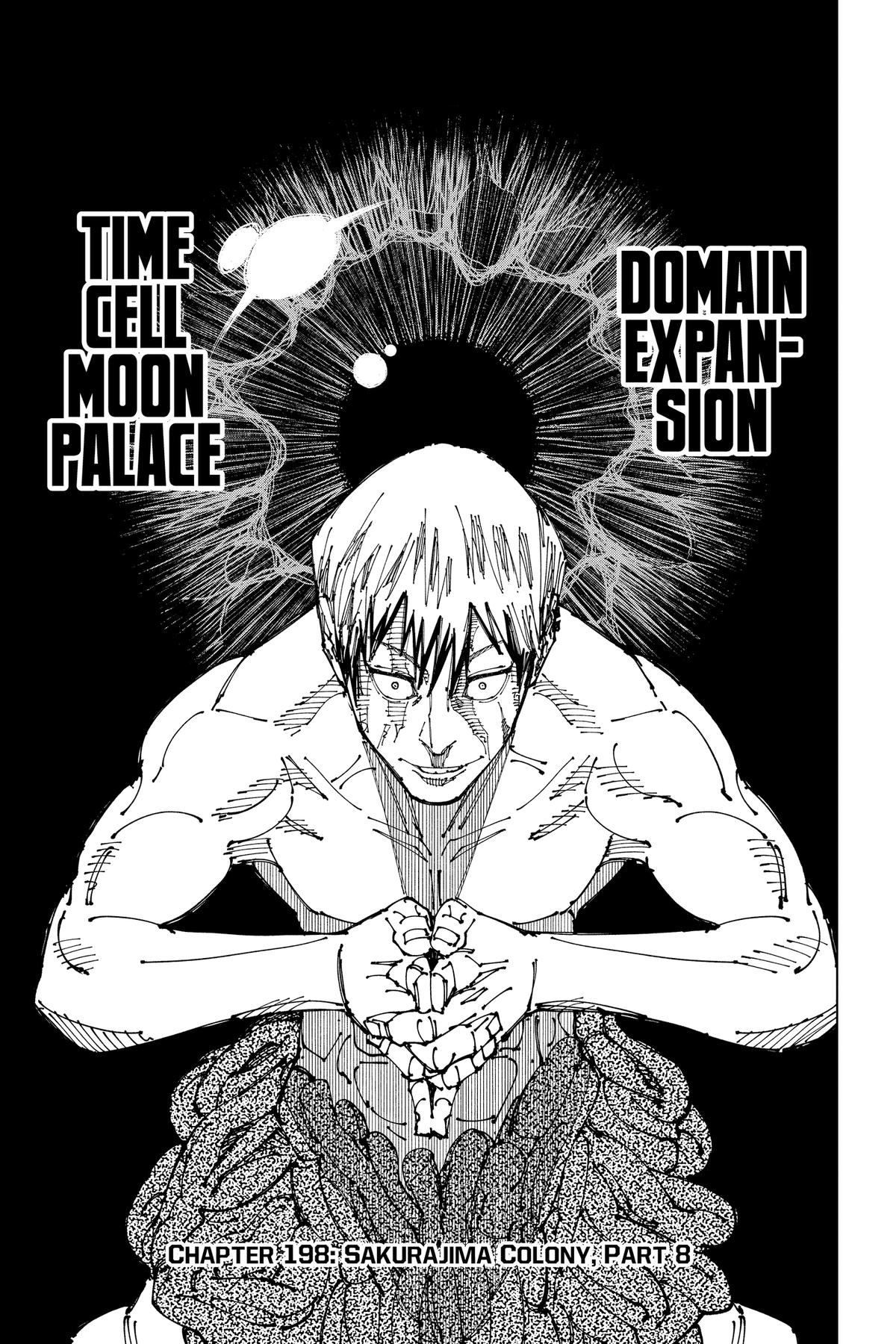 Jujutsu Kaisen Manga Chapter 198 page 1 - Sakurajima Colony, Part 8 scene