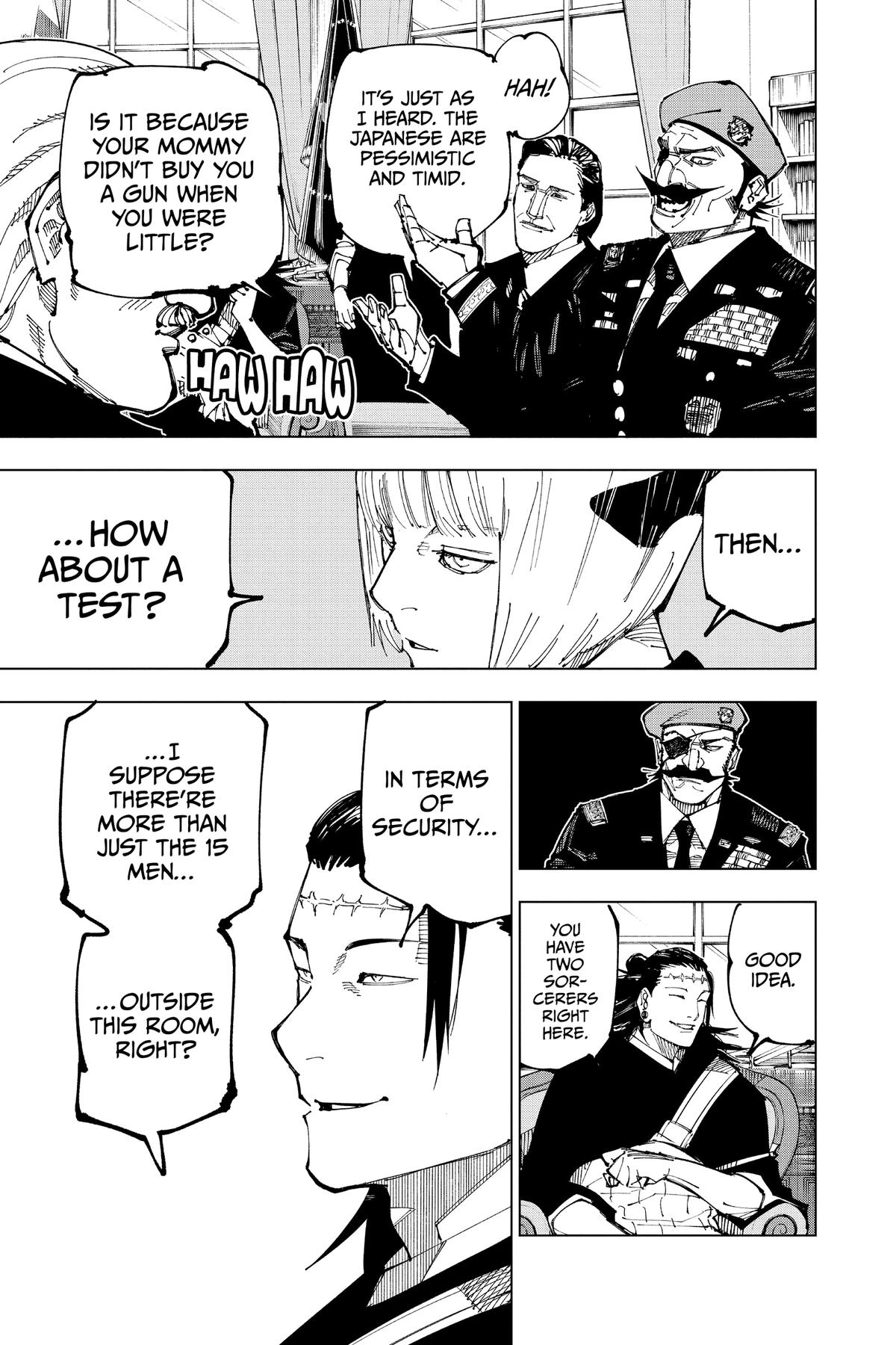 Jujutsu Kaisen Manga Chapter 201 page 9 - Direct Talks, Part 2 scene