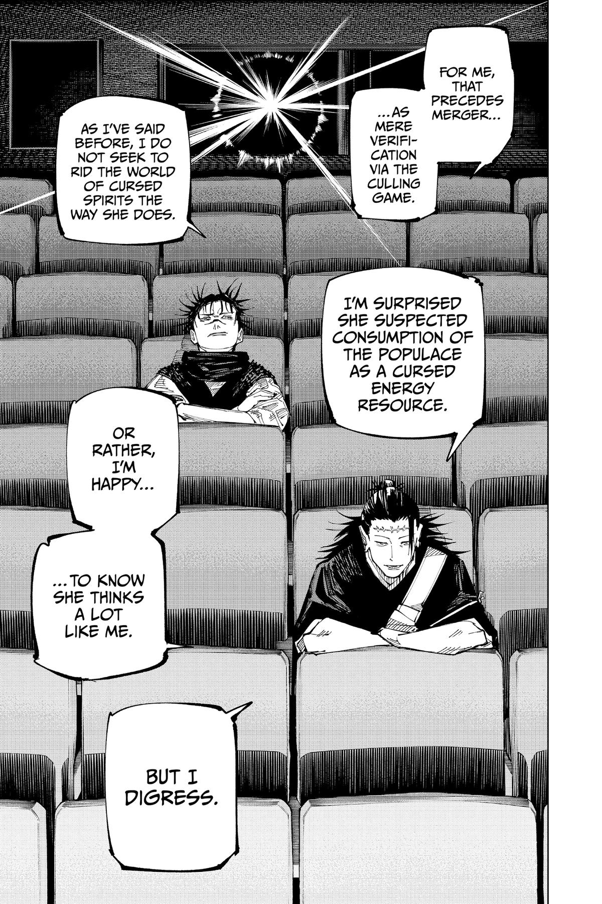 Jujutsu Kaisen Manga Chapter 202 page 12 - Blood and Oil scene
