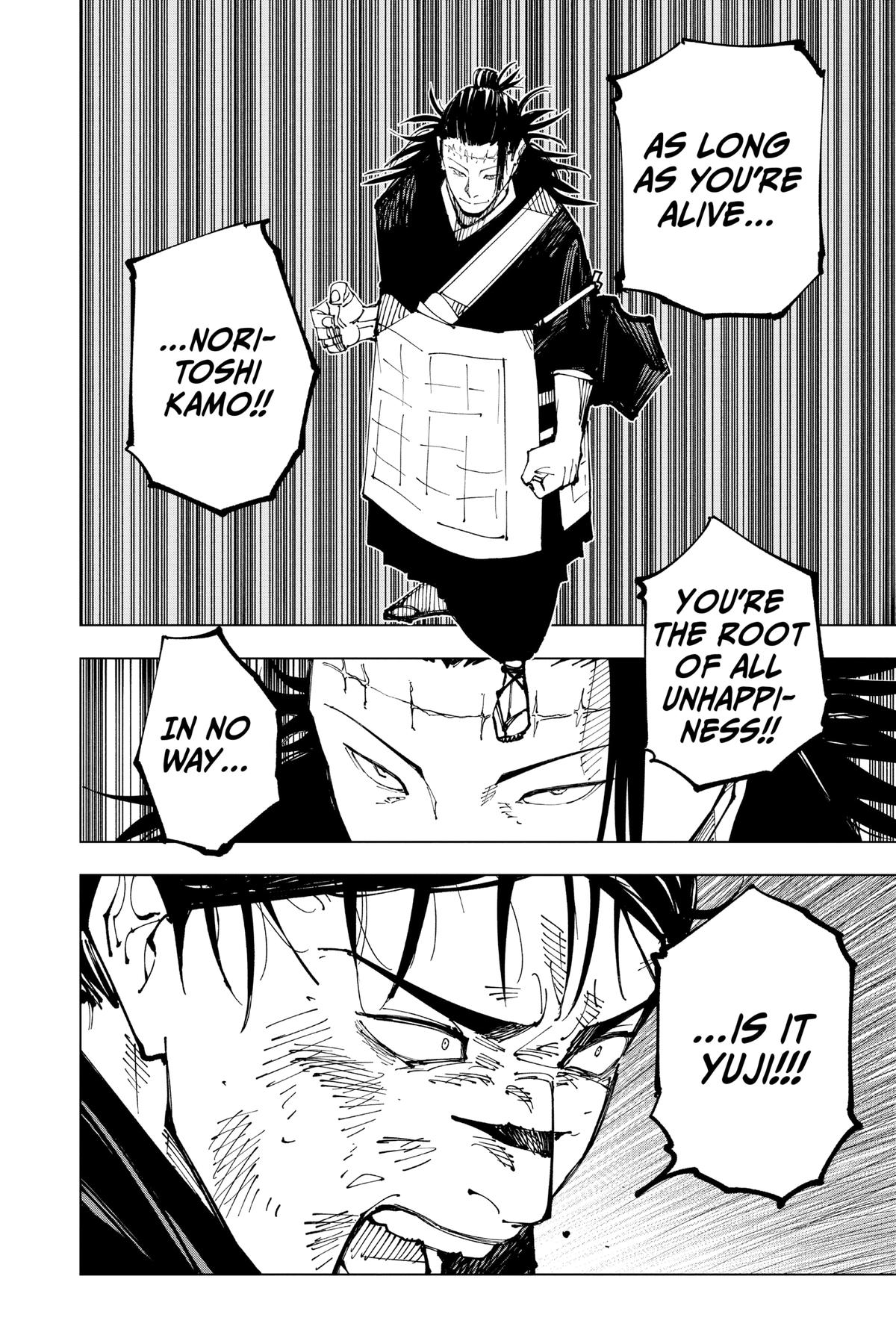 Jujutsu Kaisen Manga Chapter 203 page 9 - Blood and Oil, Part 2 scene