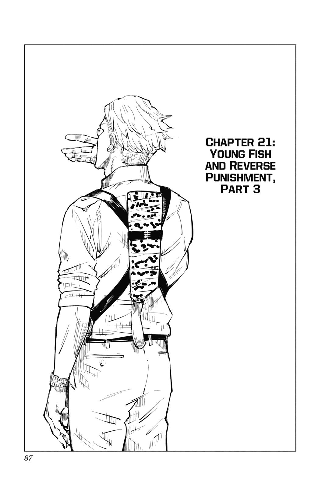 Jujutsu Kaisen Manga Chapter 21 page 1 - Young Fish and Reverse Punishment, Part 3 scene