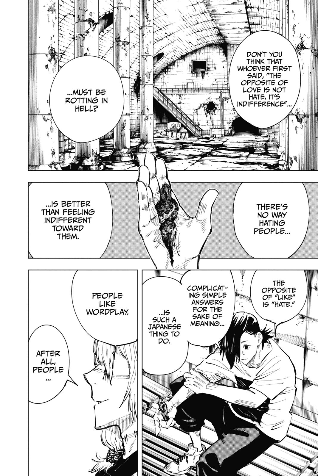 Jujutsu Kaisen Manga Chapter 21 page 2 - Young Fish and Reverse Punishment, Part 3 scene