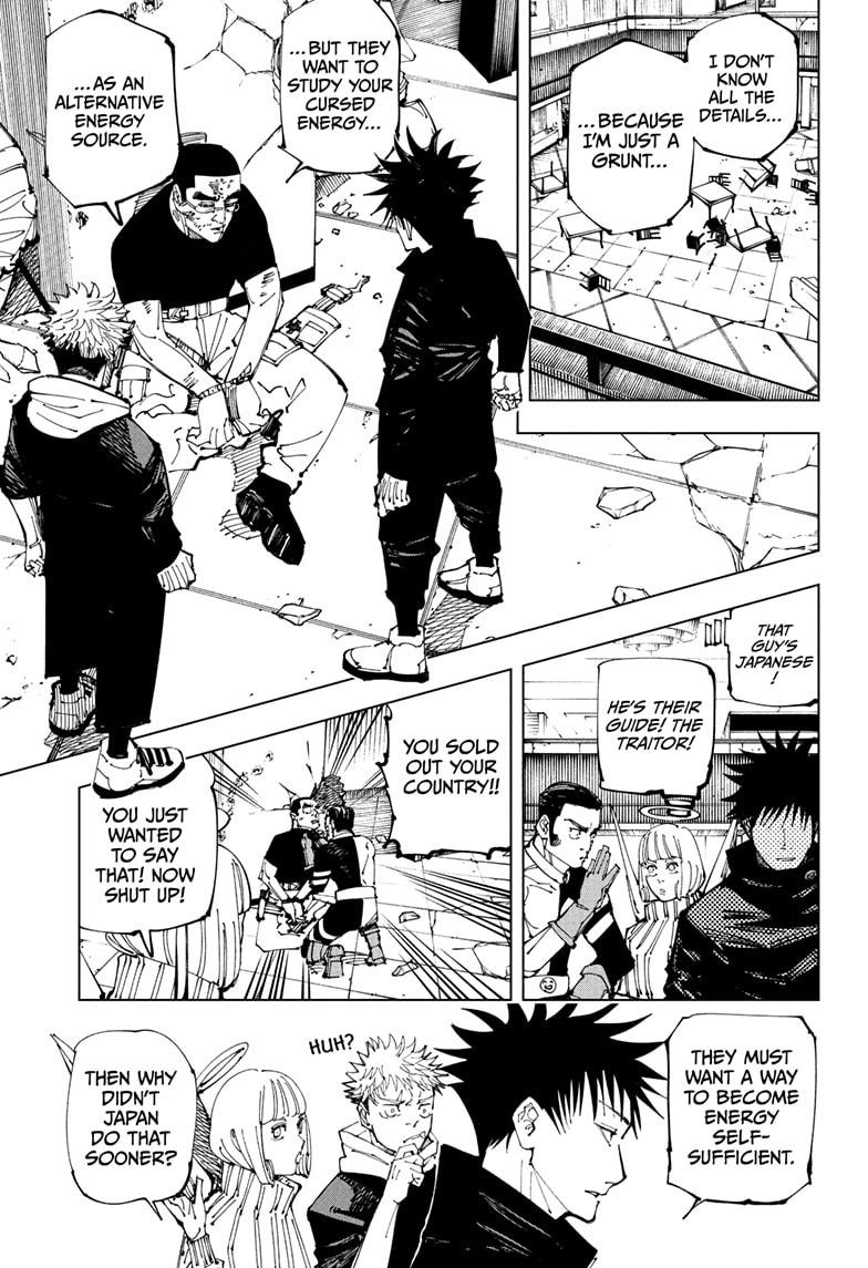 Jujutsu Kaisen Manga Chapter 210 page 3 - Offering to the Unknown, Part 2 scene