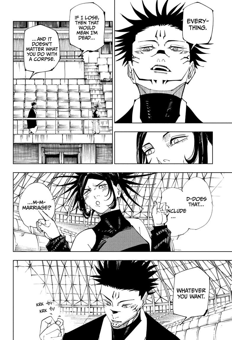 Jujutsu Kaisen Manga Chapter 217 page 7 - Bath, Part 2 scene