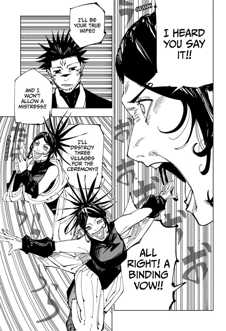 Jujutsu Kaisen Manga Chapter 217 page 8 - Bath, Part 2 scene