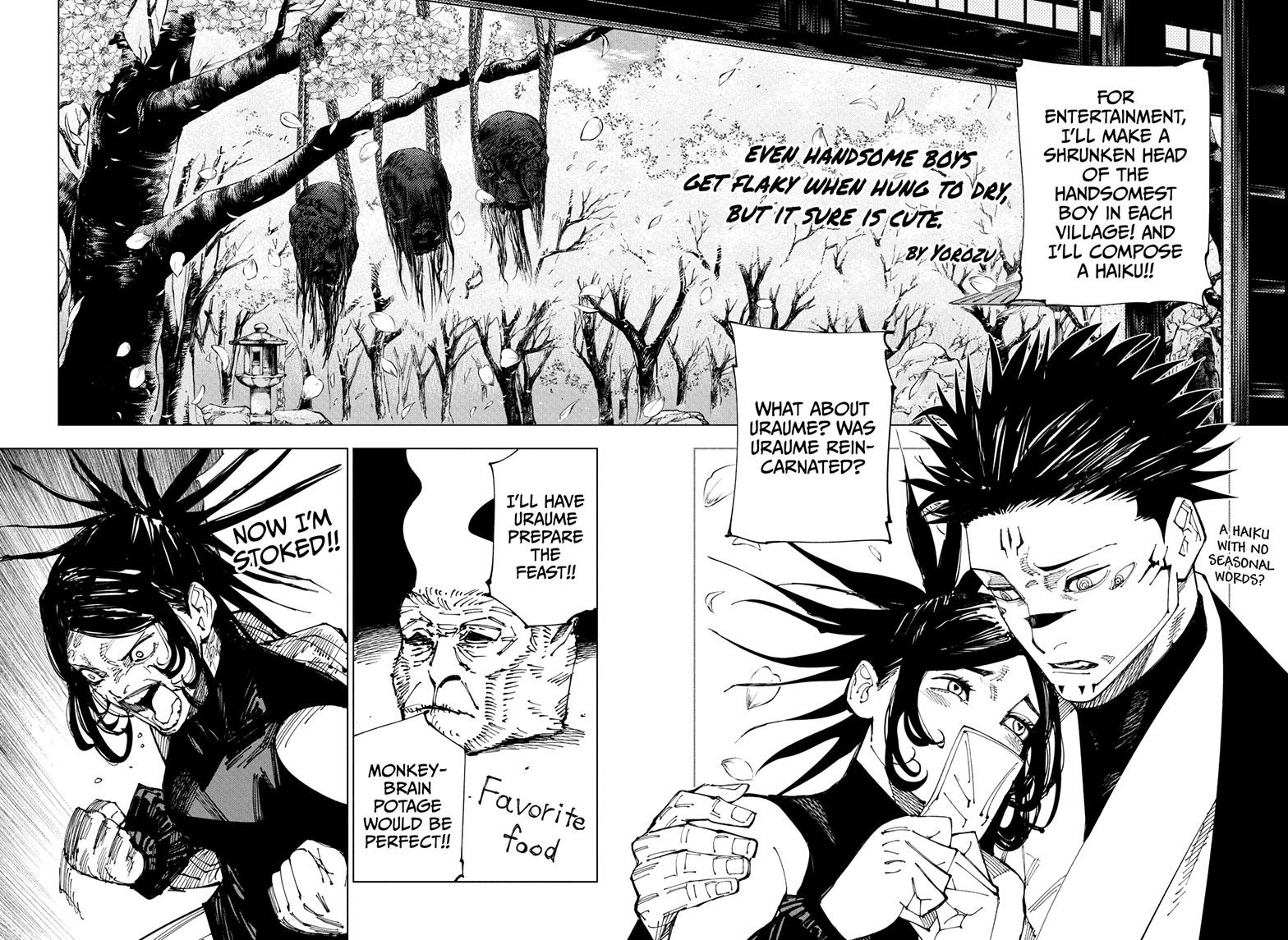 Jujutsu Kaisen Manga Chapter 217 page 9 - Bath, Part 2 scene