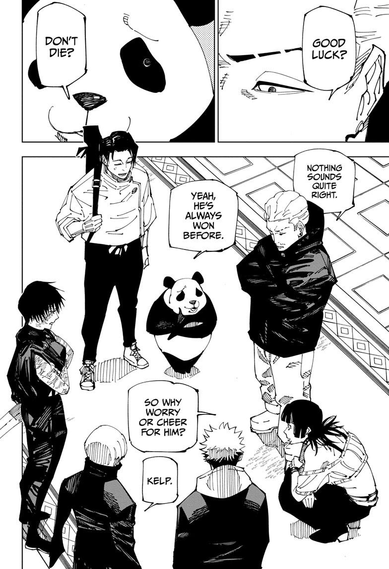 Jujutsu Kaisen Manga Chapter 222 page 15 - Foretokens scene