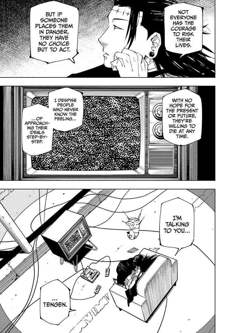Jujutsu Kaisen Manga Chapter 222 page 6 - Foretokens scene