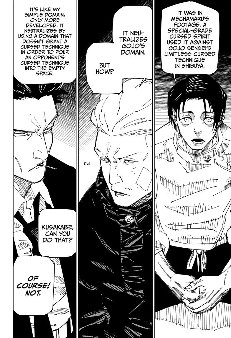 Jujutsu Kaisen Manga Chapter 225 page 3 - Inhuman Makyo Shinjuku Showdown, Part 3 scene