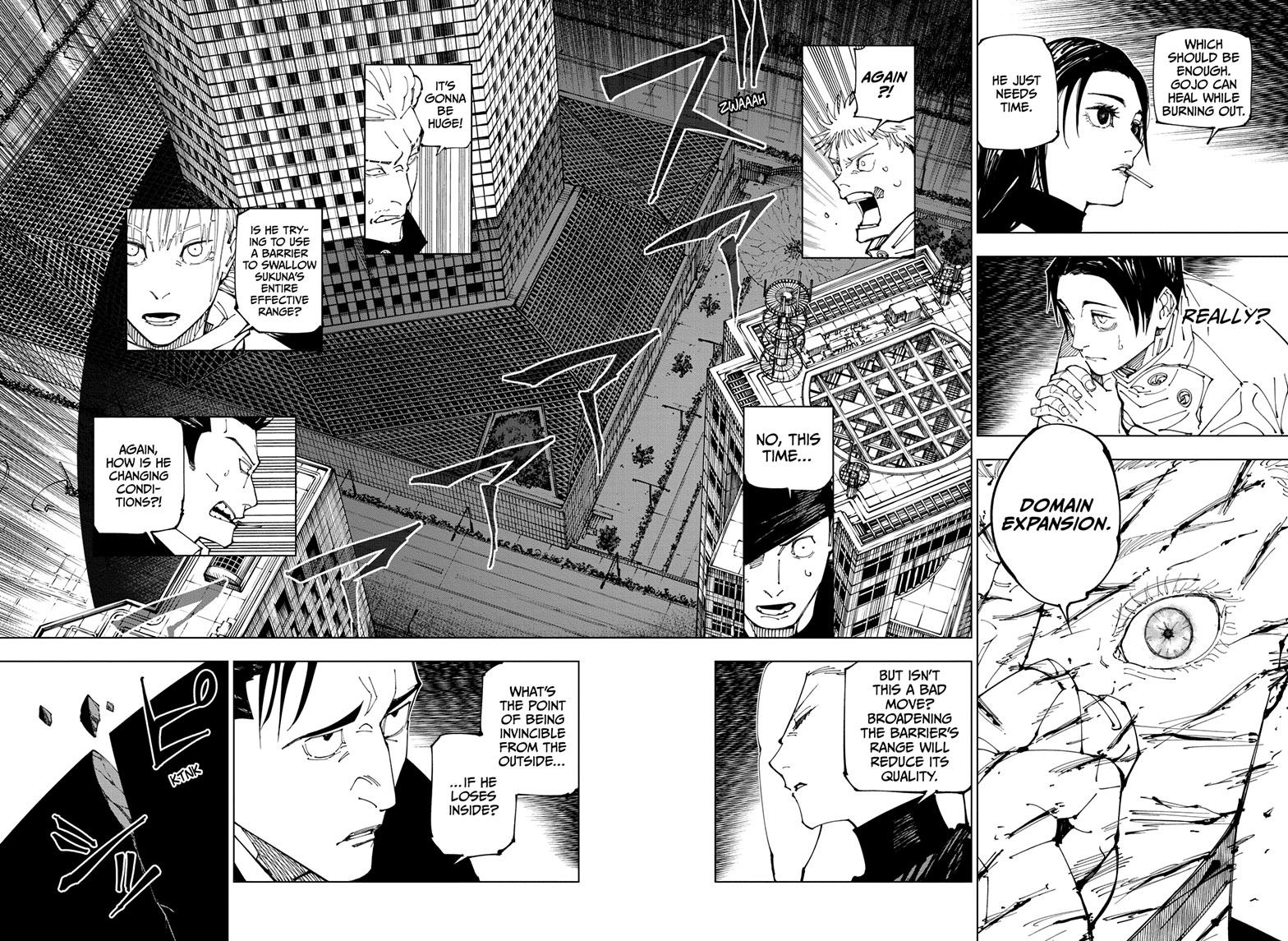 Jujutsu Kaisen Manga Chapter 227 page 19 - Inhuman Makyo Shinjuku Showdown, Part 5 scene
