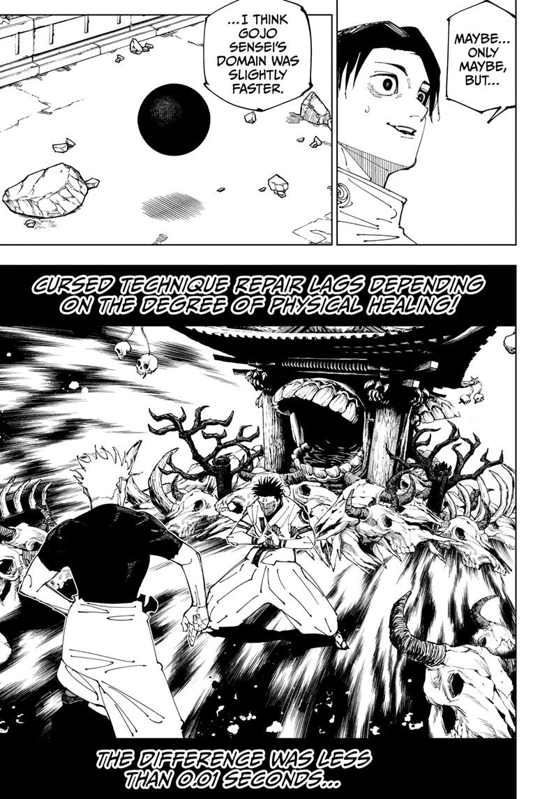 Jujutsu Kaisen Manga Chapter 229 page 12 - Inhuman Makyo Shinjuku Showdown, Part 7 scene