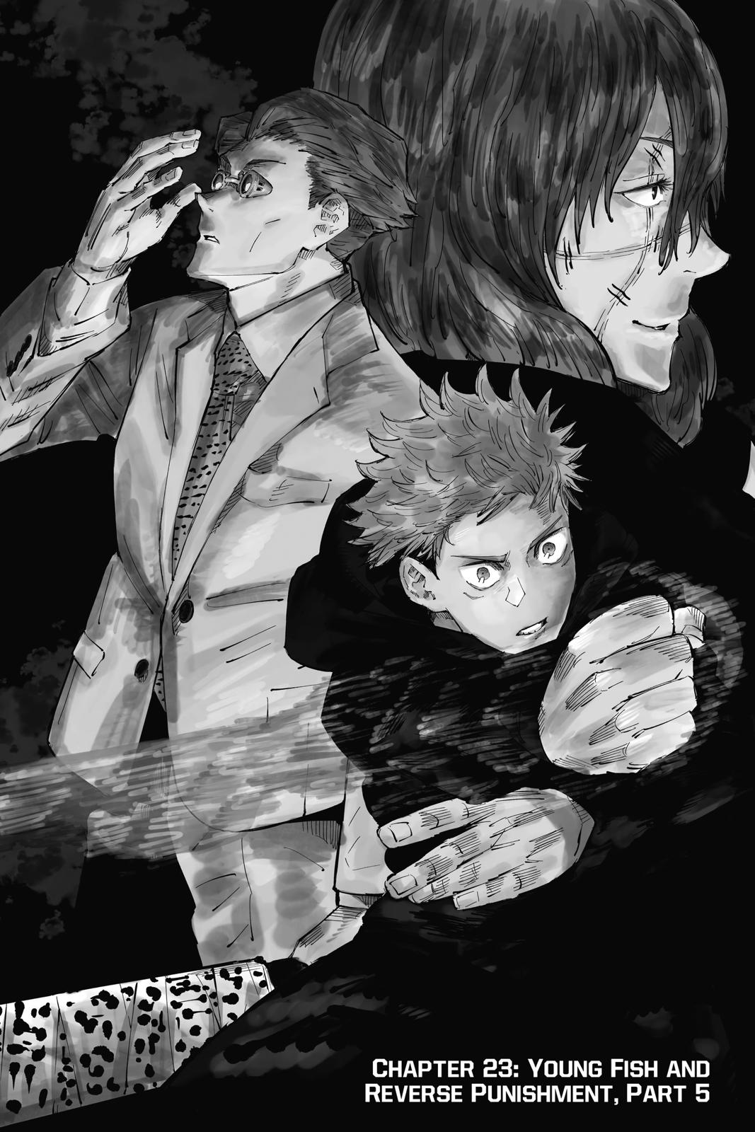 Jujutsu Kaisen Manga Chapter 23 page 1 - Young Fish and Reverse Punishment, Part 5 scene