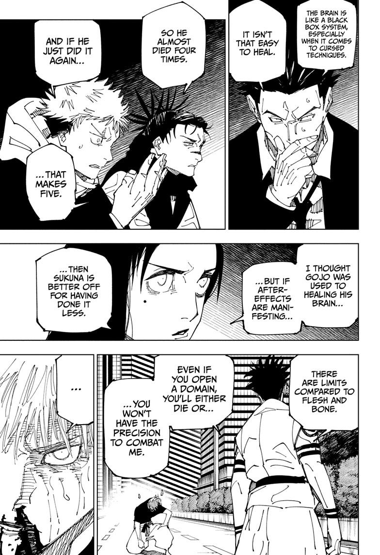 Jujutsu Kaisen Manga Chapter 230 page 12 - Inhuman Makyo Shinjuku Showdown, Part 8 scene