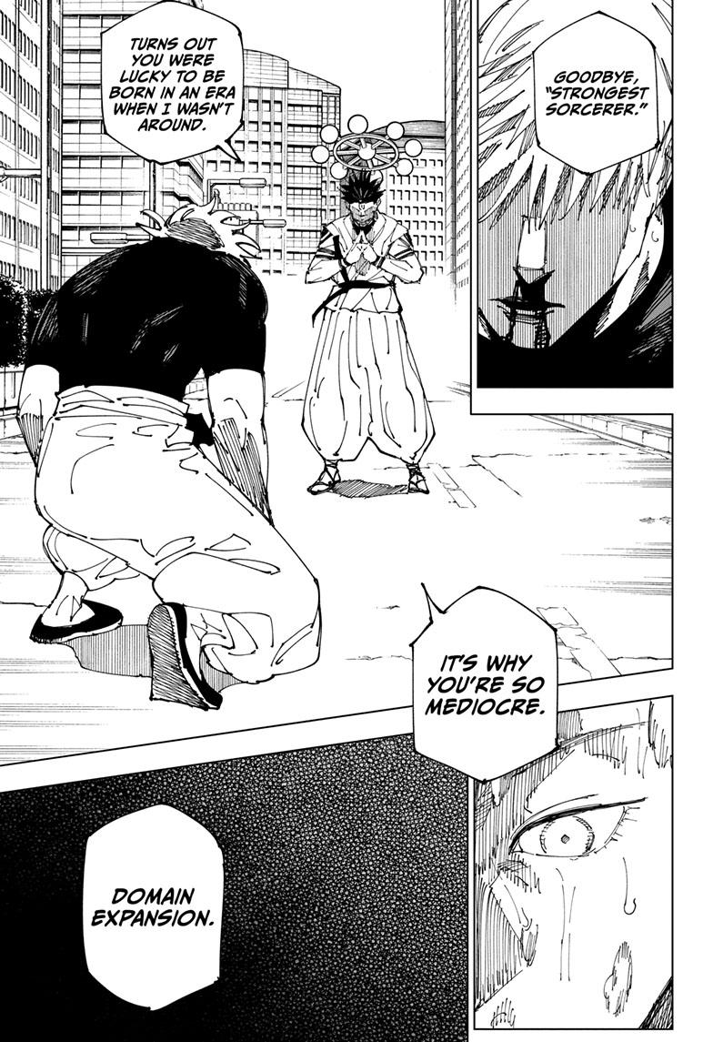 Jujutsu Kaisen Manga Chapter 230 page 14 - Inhuman Makyo Shinjuku Showdown, Part 8 scene