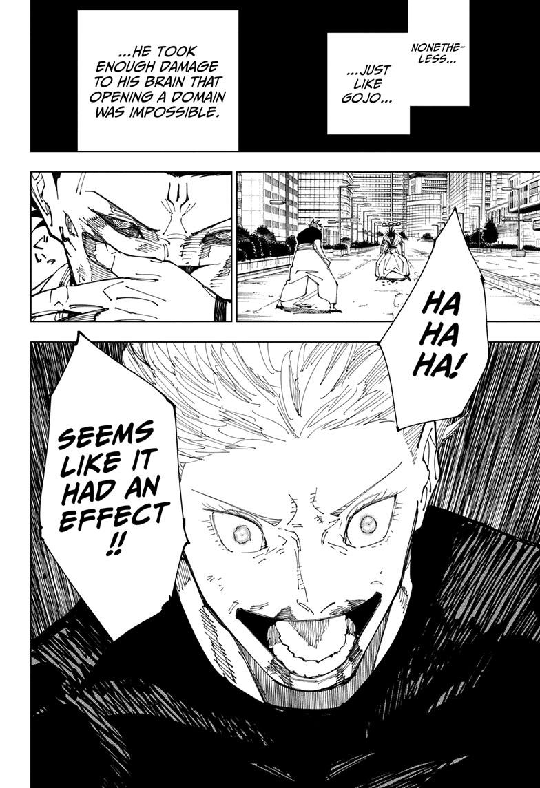 Jujutsu Kaisen Manga Chapter 230 page 17 - Inhuman Makyo Shinjuku Showdown, Part 8 scene