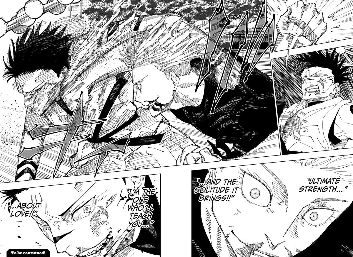 Jujutsu Kaisen Manga Chapter 230 page 19 - Inhuman Makyo Shinjuku Showdown, Part 8 scene