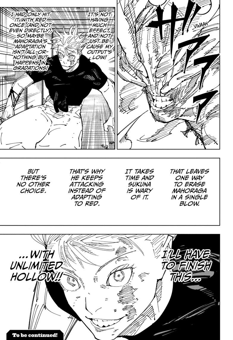 Jujutsu Kaisen Manga Chapter 233 page 19 - Inhuman Makyo Shinjuku Showdown, Part 11 scene