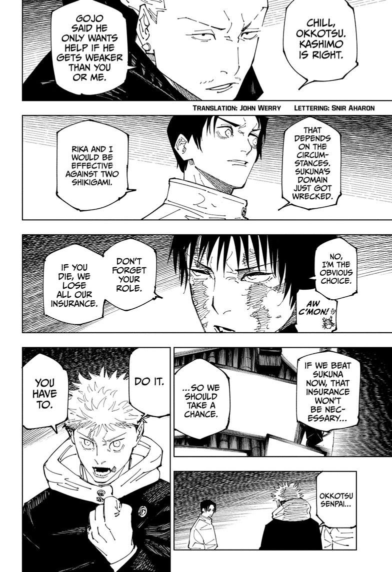 Jujutsu Kaisen Manga Chapter 234 page 3 - Inhuman Makyo Shinjuku Showdown, Part 12 scene