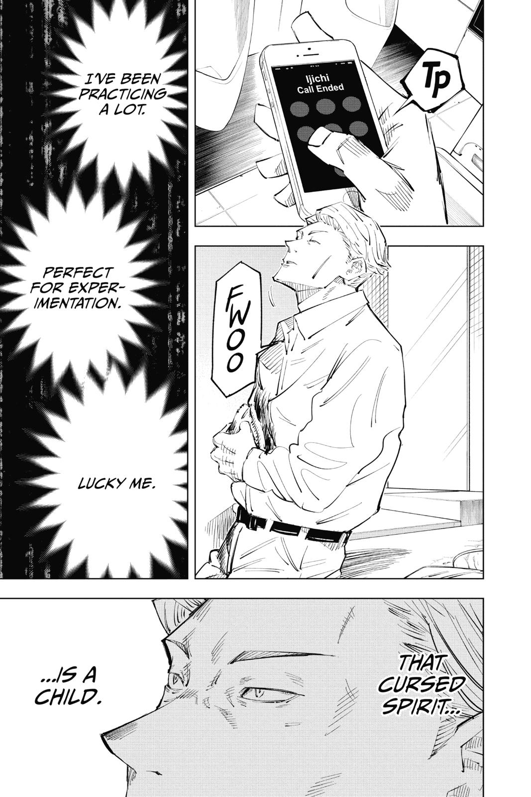 Jujutsu Kaisen Manga Chapter 24 page 11 - Young Fish and Revere Punishment, Part 6 scene